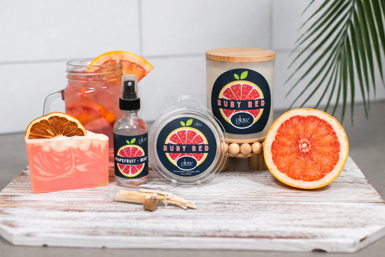 Ruby Red Halo Lather + Wick Gift Set | Coconut Wax Candle & Goat Milk Soap Ritual