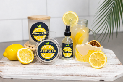 Lemon Crème Lather + Wick Gift Set | Coconut Wax Candle & Goat Milk Soap Self-Care Ritual