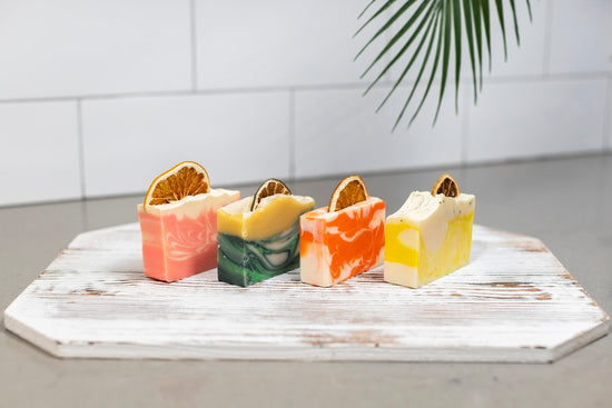Luminous Citrus - Artisan Goat Milk Soap - Ruby Red, Lemon Creme, Lime in da Coconut, Clementine